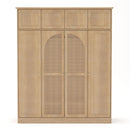 8 Door Armoire Wardrobe With Adjustable Shelves And Hanging Rod