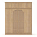 8 Door Armoire Wardrobe With Adjustable Shelves And Hanging Rod