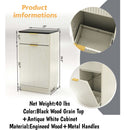 Tilt Out Trash Can Cabinet With Wave Textured Drawer & Pull Out Bin