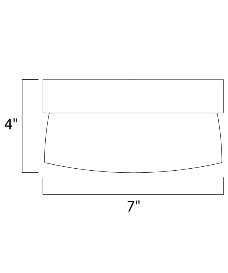 Flux 7"W 1-Light LED Flush Mount Light Fixture Satin Silver Finish by Maxim