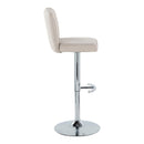 Henry - Contemporary Adjustable Barstool With Swivel & Rounded T Footrest (Set of 2) by HouseOfZazla