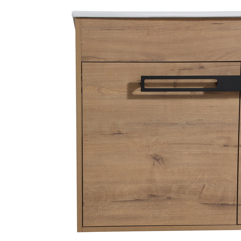 30 Inch Bathroom Vanity With Sink, Freestanding Bathroom Vanity or Floating is Optional Conversion 30x18-00330IMO-1(KD-Packing)