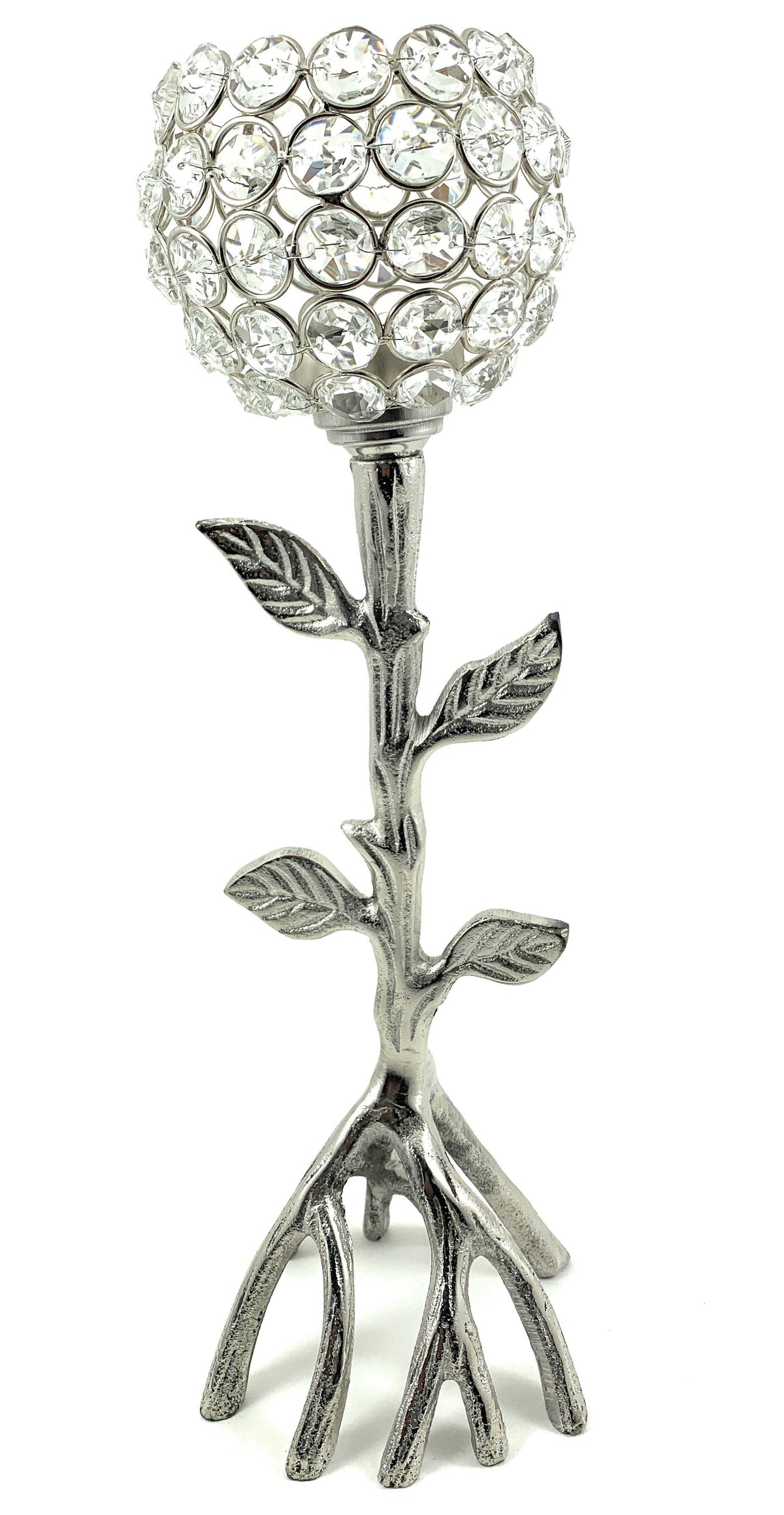 Silver Tree Hurricane Candle Holder, photo 2 of 4