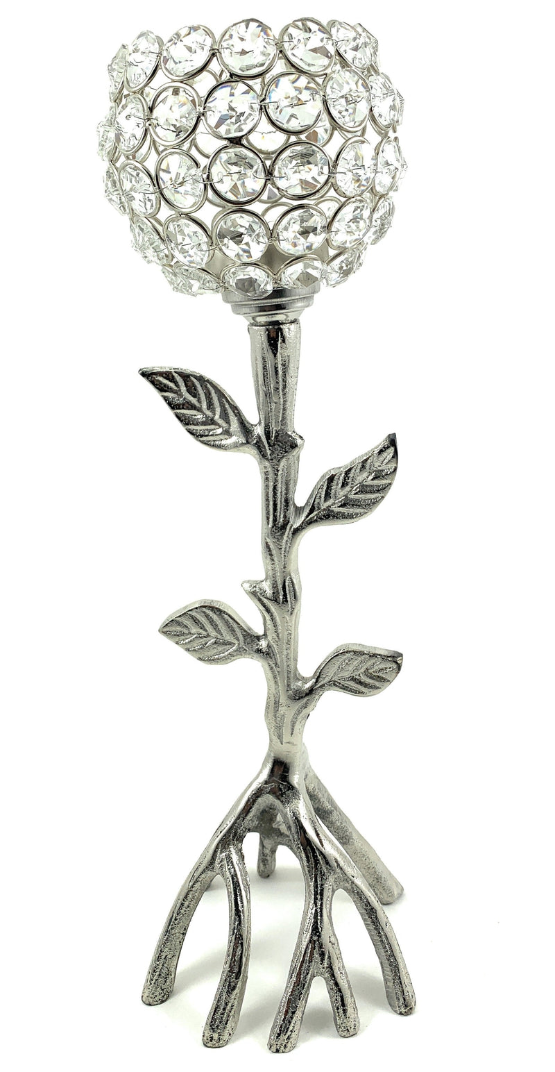 Silver Tree Hurricane Candle Holder, photo 2 of 4