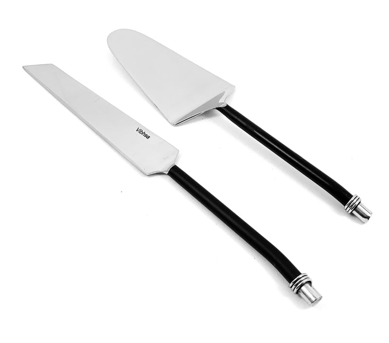 Cake Cutting & Serving Set with Forks (Black, Twisted Handle), photo 5 of 6