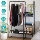 Garment Hanging Rack with Shelves and Wardrobe Display by LJGDeals