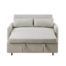 Pull Out Sleep Sofa Bed Loveseats Sofa Couch With Adjsutable Backrest, Storage Pockets, 2 Soft Pillows, USB Ports For Living Room, Bedroom, Apartment, Office by HouseOfZazla