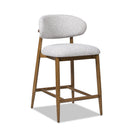 Locke - Modern Upholstered Counter Stool With Frame - Salt / Pepper by HouseOfZazla