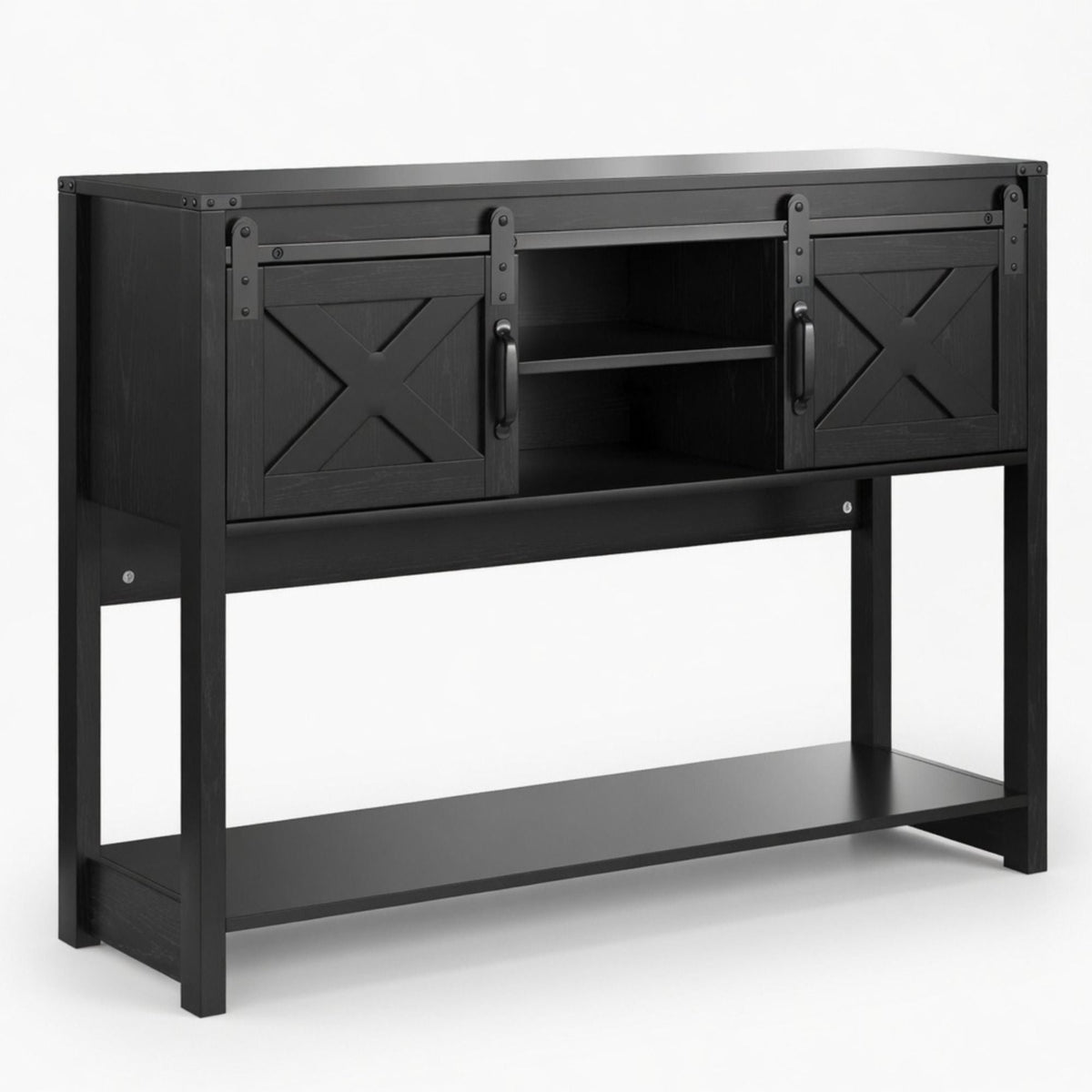 Farmhouse Entryway Table With Sliding Barn Door, photo 5 of 40