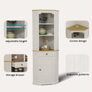68" Tall Corner Cabinet with Door, Drawer, and Adjustable Shelf by HouseOfZazla