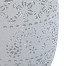 Solar Side Table with Built-in Solar Battery (White)