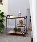 Shelf With Wheel - Black / Brown by HouseOfZazla