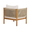 Outdoor Club Chair with Acacia Wood Frame in Teak Look by HouseOfZazla