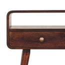 Solid Wood Curved Console Table by HouseOfZazla