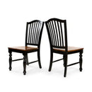 Dining Side Chairs (Set of 2) - Black / Oak by HouseOfZazla
