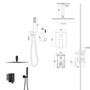 Dual Shower Head System With Ceiling Mount And Rough In Valve