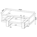 1 Shelf Coffee Table Design And Accents - Gray