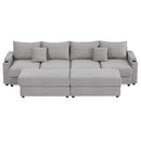 Modern Style Loveseat Sofa Sectional Sofa Couch With Storage Space, A Movable Ottoman, Two USB Ports, Two Cup Holders, A Phone Holder For Living Room by HouseOfZazla