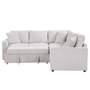 4-Seat L-shaped Modular Sofa with Thick Backrest and Seat Cushions, Suitable for Living Rooms, Offices