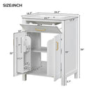 Bathroom Vanity Combo With Ceramic Sink, Luxurious Space-Saving Vanity, 2 Soft Close Doors by HouseOfZazla