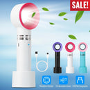 Portable Handheld Bladeless Fan Rechargeable Cooling USB Fan Desktop Use Fan w/ 3 Gears LED Indicator Cooling Fan