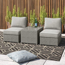 Modern Wicker Outdoor Seating Set With Cushions by HouseOfZazla