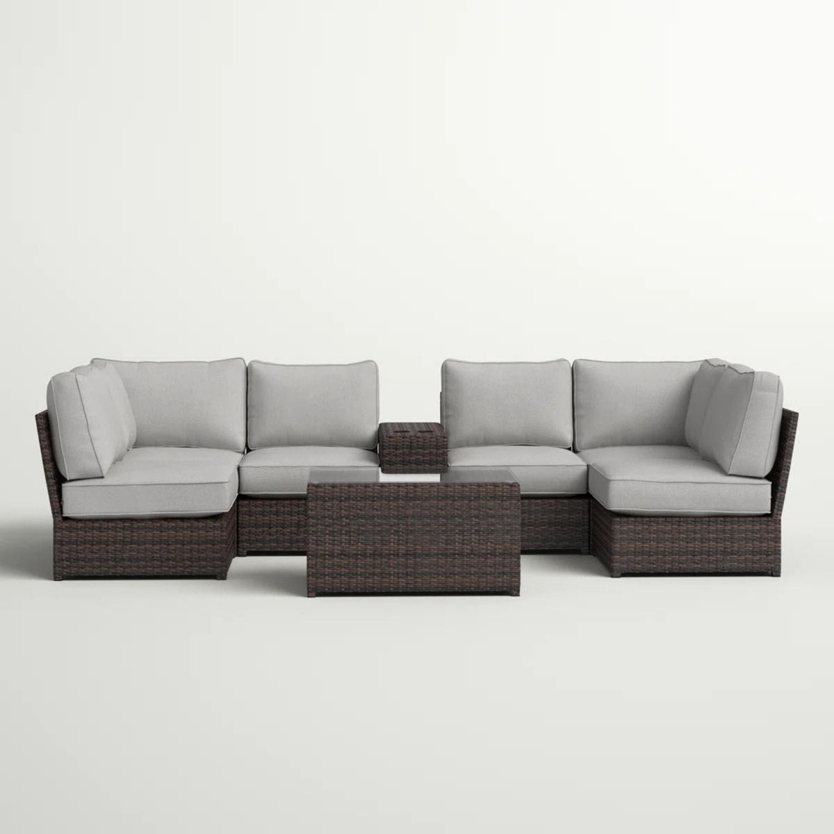 Stylish Modular Wicker Patio Seating Group, photo 6 of 33
