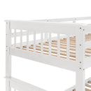 Stairway Bunk Bed With Storage And Guard Rail For Bedroom by HouseOfZazla