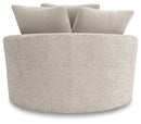Cuddle Plush - Oversized Swivel Accent Chair - Arctic