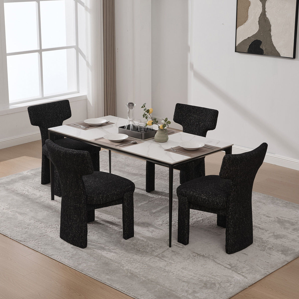 Armless Curved Back Accent Chairs, photo 4 of 40