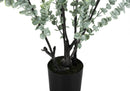 44" Tall Artificial Eucalyptus Plant with Black Pot by HouseOfZazla