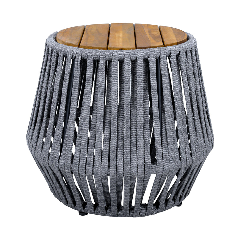 Outdoor Side Table with Rope and Acacia Wood, photo 5 of 9