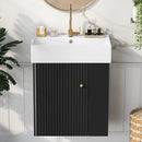 Modern Floating Bathroom Vanity With Ceramic Basin Perfect For Small Bathrooms by HouseOfZazla