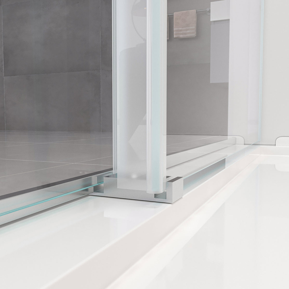 Double Sliding Frameless Soft-Close Shower Door, photo 6 of 7