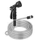 Stainless Steel Garden Hose with 7-Pattern Nozzle by LJGDeals