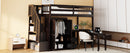 Loft Bed With Stairs, Bookshelf, Drawers, Desk & Wardrobe, Space Saving Multifunctional Furniture by HouseOfZazla