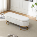 Storage Bench Bedroom Bench with Golden Metal Legs