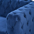 84.06" Inch Width Traditional Square Arm removable cushion 3 seater Sofa