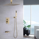 Wall Mount Shower System With High Pressure 10" Shower Head And Handheld by HouseOfZazla