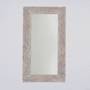 Handcarved Rectangle Mirror Accent With 3mm Glass - Antique White by Unique Piece Furniture