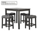 Transitional Counter Dining Set With 4 Tufted Stools by HouseOfZazla