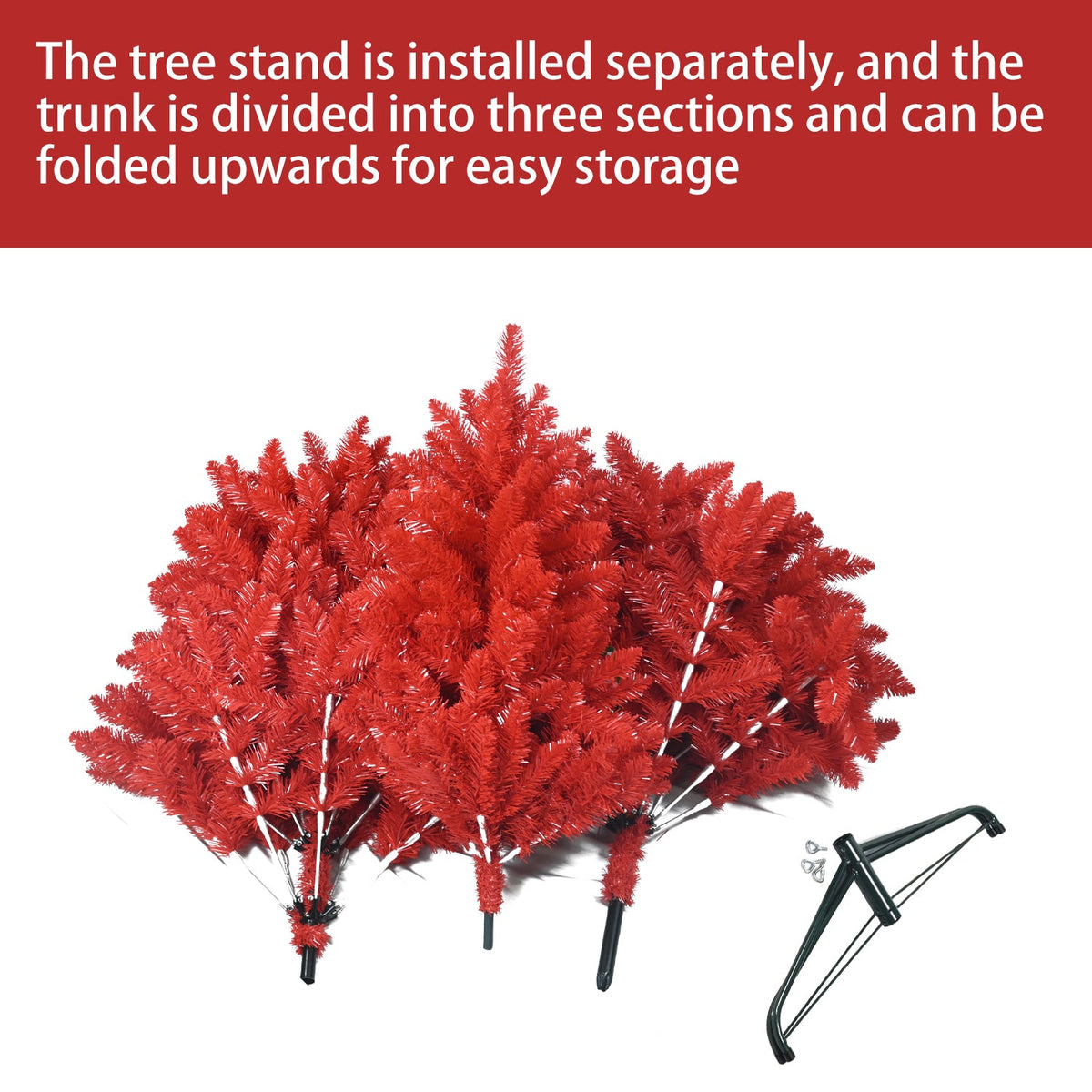 7FT Red Christmas Tree, photo 6 of 10