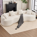 4 Seater Sofa With Fabric, 30D, 60 Hardness Full Sponge, 4 Pillow For Living Room, Home Furniture Sleeper Sectional Sofa For Apartment by HouseOfZazla