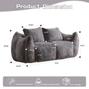 Giant Bean Bag Couch, Ultra Soft Fluffy Loveseat For Living Room by Unique Piece Furniture