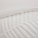 3 Piece Tufted Cotton Chenille Palm Comforter Set Off-White King/Cal King