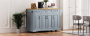 K&K 54inch Large Kitchen Island with Rubber Wood Drop Leaf by HouseOfZazla