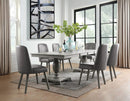 Waylon - 7 Pieces Dining Room Set - Gray / Oak by HouseOfZazla