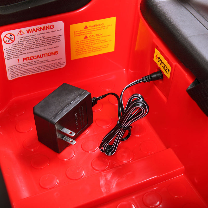 6V Licensed Mercedes Benz AMG Electric Vehicle, Kid Ride on Car with Parental Remote Control, MP3 Player Headlights Opening Doors for Children 3-8, Red