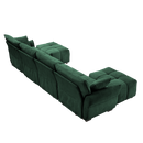 4-Seater Sofa Set with 2 Ottomans