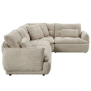 Jonina - Sectional Sofa With 4 Pillows - Beige Chenille by Unique Piece Furniture